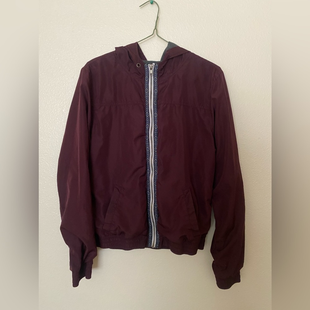 Maroon Zip Up Jacket Size Large